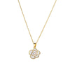 Women's Retro Light Luxury Jewelry Camellia Pendant Necklace Copper Titanium Steel Flower Design