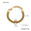 Women's Retro Long Tassel U Shaped Diamond Pendant Necklace In Light Luxury Style Titanium Steel Electroplated Jewelry
