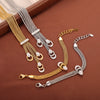 Women's Retro Long Tassel U Shaped Diamond Pendant Necklace In Light Luxury Style Titanium Steel Electroplated Jewelry