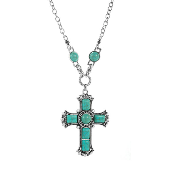 Women's Retro Multi Layer Cross Pendant Necklace Set With Alloy Snake Bone Chain And Zircon Inlay Geometric Fashion Jewelry