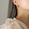 Women's Retro Niche Geometric 316L Stainless Steel 18K Gold Plated Ushape Earrings