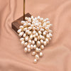 Women's Retro Pearl Brooch With Electroplated Rose And Snowflake Geometric Design Elegant Clothing Accessory Jewelry