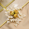 Women's Retro Pearl Brooch With Electroplated Rose And Snowflake Geometric Design Elegant Clothing Accessory Jewelry