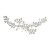 Women's Retro Pearl Crystal Flower Hair Comb With Metal Leaf Handmade Woven Bridal Headwear