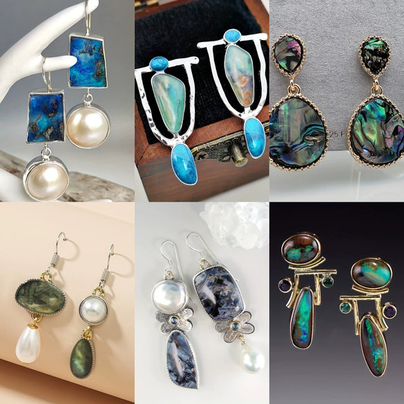 Women's Retro Pearl Enamel Imitation Abalone Shell Zinc Alloy Drop Shape Earrings
