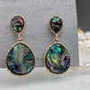 Women's Retro Pearl Enamel Imitation Abalone Shell Zinc Alloy Drop Shape Earrings