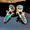 Women's Retro Pearl Enamel Imitation Abalone Shell Zinc Alloy Drop Shape Earrings
