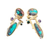 Women's Retro Pearl Enamel Imitation Abalone Shell Zinc Alloy Drop Shape Earrings