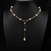 Women's Retro Pearl Necklace Long Adjustable Watermelon Bead Sweater Chain With Geometric Simple Design