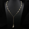 Women's Retro Pearl Necklace Long Adjustable Watermelon Bead Sweater Chain With Geometric Simple Design