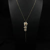 Women's Retro Pearl Necklace Long Adjustable Watermelon Bead Sweater Chain With Geometric Simple Design