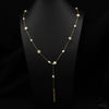 Women's Retro Pearl Necklace Long Adjustable Watermelon Bead Sweater Chain With Geometric Simple Design