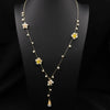 Women's Retro Pearl Necklace Long Adjustable Watermelon Bead Sweater Chain With Geometric Simple Design
