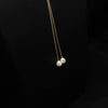 Women's Retro Pearl Necklace Long Adjustable Watermelon Bead Sweater Chain With Geometric Simple Design
