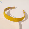 Women's Retro Plaid Floral Printed Corduroy Headband Handmade Pastoral Hair Accessory
