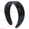 Women's Retro Pu Leather Widebrim Geometric Hair Hoop Handmade Hair Accessories