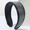 Women's Retro Pu Leather Widebrim Geometric Hair Hoop Handmade Hair Accessories