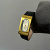 Women's Retro Rectangular Metal Pu Strap Luxury Niche Highend Sense Antique Fashion Simple Watch