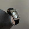 Women's Retro Rectangular Metal Pu Strap Luxury Niche Highend Sense Antique Fashion Simple Watch