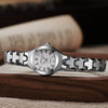 Women's Retro Roman Numeral Round Dial Alloy Bracelet Style Watch