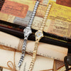 Women's Retro Roman Numeral Round Dial Alloy Bracelet Style Watch