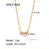 Women's Retro Simple Allmatch Titanium Steel Necklace With Geometric Pattern And Diamond Design