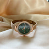 Women's Retro Simple Light Luxury Watch With Alloy Case Crystal Diamond And Small Disc Design