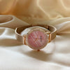 Women's Retro Simple Light Luxury Watch With Alloy Case Crystal Diamond And Small Disc Design