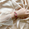 Women's Retro Simple Light Luxury Watch With Alloy Case Crystal Diamond And Small Disc Design