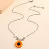 Women's Retro Simple Resin Flower Earrings Elegant Fashion Sunflower Floral Drop Earrings Versatile Lightweight Statement Jewelry