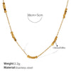 Women's Retro Simple Style 316L Stainless Steel Chain Necklace With Electroplating