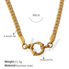 Women's Retro Simple Style 316L Stainless Steel Chain Necklace With Electroplating
