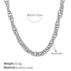 Women's Retro Simple Style 316L Stainless Steel Chain Necklace With Electroplating