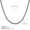 Women's Retro Simple Style 316L Stainless Steel Chain Necklace With Electroplating