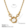 Women's Retro Simple Style 316L Stainless Steel Chain Necklace With Electroplating