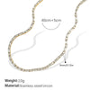 Women's Retro Simple Style 316L Stainless Steel Chain Necklace With Electroplating