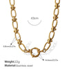 Women's Retro Simple Style 316L Stainless Steel Chain Necklace With Electroplating