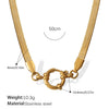Women's Retro Simple Style 316L Stainless Steel Chain Necklace With Electroplating