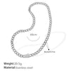 Women's Retro Simple Style 316L Stainless Steel Chain Necklace With Electroplating