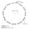 Women's Retro Simple Style 316L Stainless Steel Chain Necklace With Electroplating