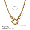 Women's Retro Simple Style 316L Stainless Steel Chain Necklace With Electroplating