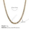 Women's Retro Simple Style 316L Stainless Steel Chain Necklace With Electroplating