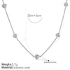 Women's Retro Simple Style 316L Stainless Steel Chain Necklace With Electroplating