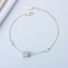 Women's Retro Small Waist Bracelet In S925 Sterling Silver With Diamond Accent Fashion Hand Jewelry