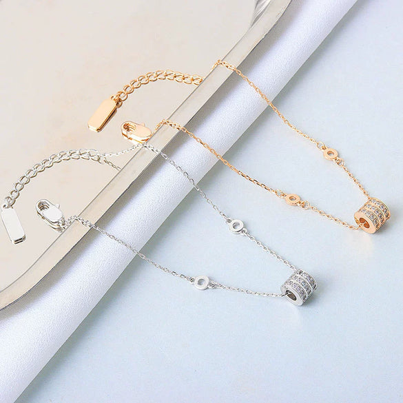 Women's Retro Small Waist Bracelet In S925 Sterling Silver With Diamond Accent Fashion Hand Jewelry