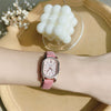 Women's Retro Square Alloy Case Ordinary Glass Mirror Leisure Style Watch