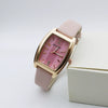 Women's Retro Square Casual Quartz Watch With Alloy Case Pu Strap And Mineral Strengthened Glass Mirror
