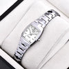 Women's Retro Square Dial Watch With Alloy Case And Stainless Steel Clasp