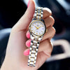Women's Retro Square Dial Watch With Alloy Case And Stainless Steel Clasp