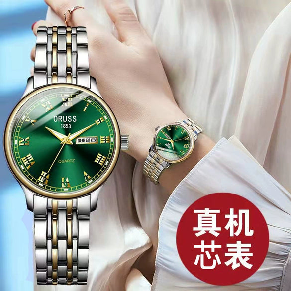 Women's Retro Square Dial Watch With Alloy Case And Stainless Steel Clasp